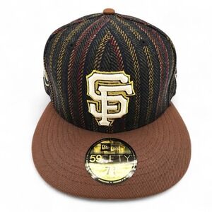 San Francisco Giants Herringbone‎ 2 Tone Hat New Era 59FIFTY Fitted Sz 7 3/8 NEW